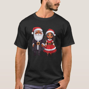 African Santa Mrs Claus Dancing African American C T-Shirt