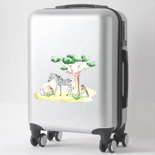 African Savanah Zebra Acacia Tree Nature Baby Room