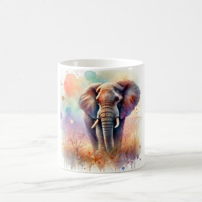 African Savanna Elephant 300724AREF132 - Watercolo Coffee Mug (Center)