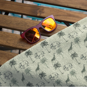 African Savanna Pattern, custom Beach Towel