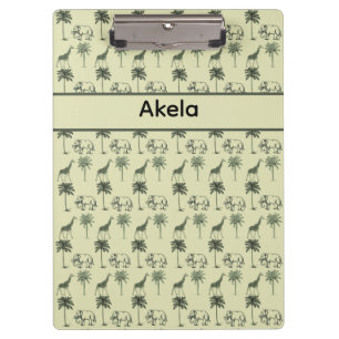African Savanna Pattern, custom Clipboard