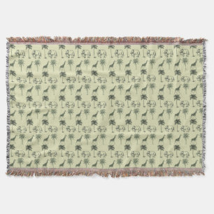 African Savanna Pattern Throw Blanket