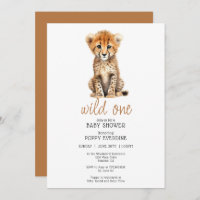 African Savannah Wild One Baby Shower Invitation