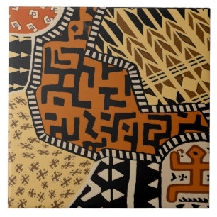 African Shaman Earth Spirits Ceramic Tile