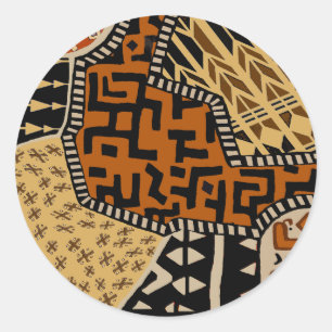 African Shaman Earth Spirits Classic Round Sticker