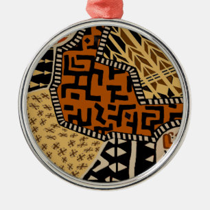 African Shaman Earth Spirits Metal Ornament