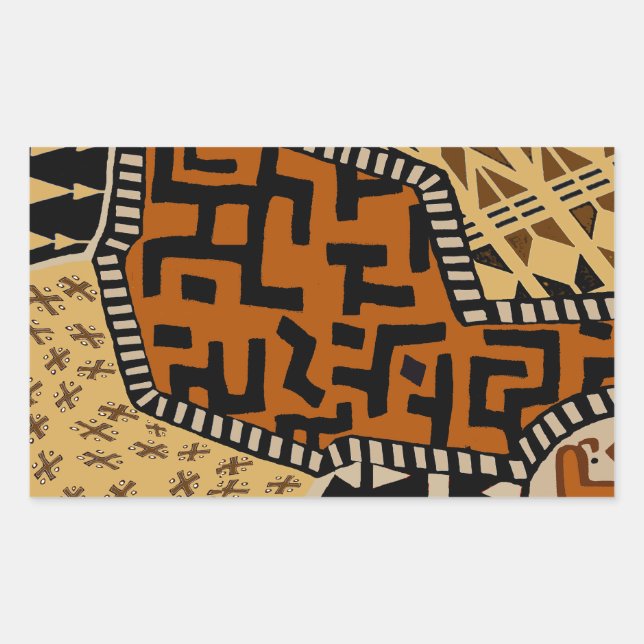 African Shaman Earth Spirits Rectangular Sticker (Front)