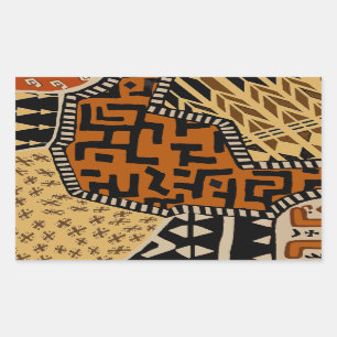 African Shaman Earth Spirits Rectangular Sticker