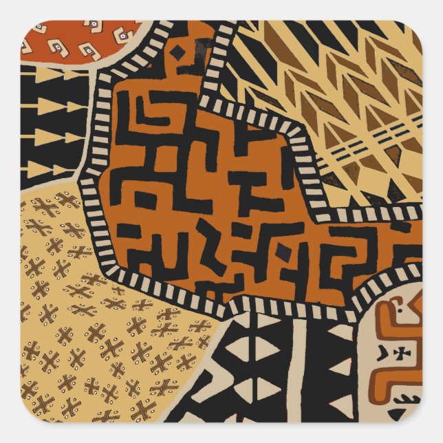 African Shaman Earth Spirits Square Sticker (Front)