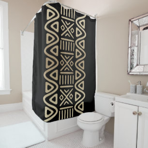 African shower curtain