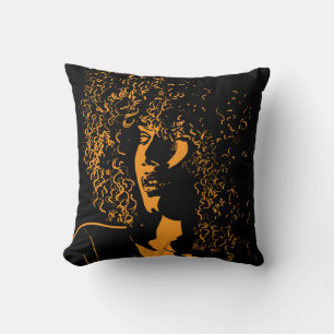 African Silhouette: Vintage Contrast. Cushion