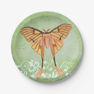 African Silk Moth Paper Plate