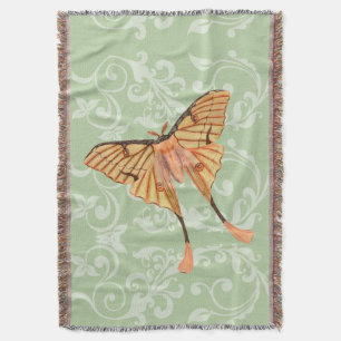African Silk Moth Throw Blanket