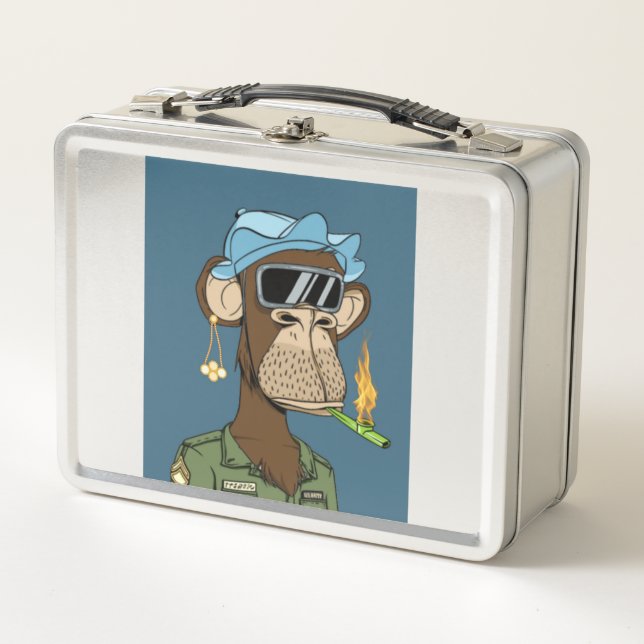 African smoky monkey metal lunch box (Front)