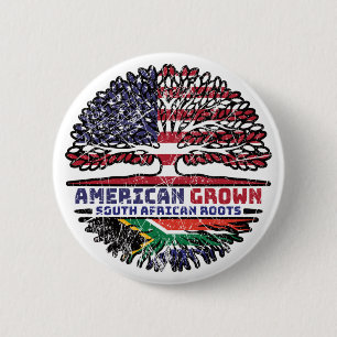 African South Africa US American USA United States 6 Cm Round Badge