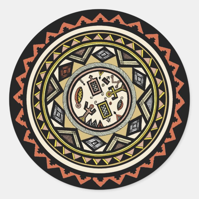 African Spirits Classic Round Sticker (Front)