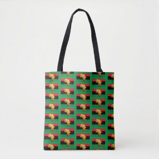 "African State of Mind" Green Tote Bag