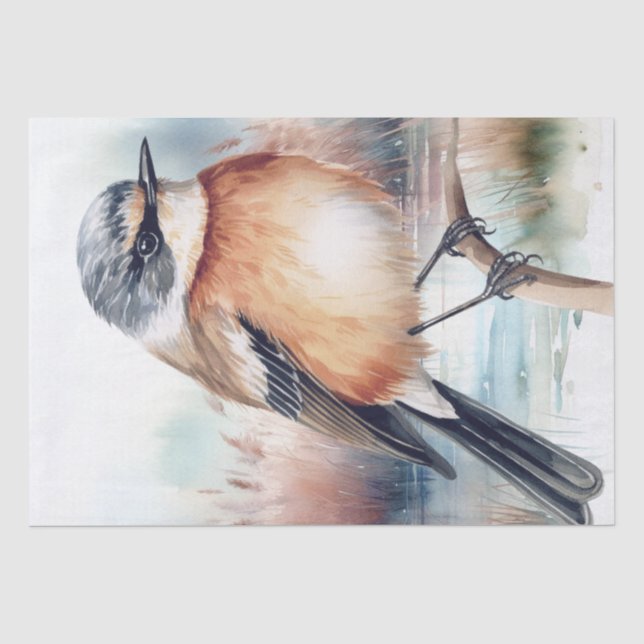 African Stonechat Bird Tissue Paper (Front)