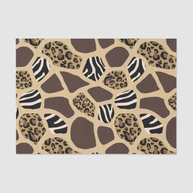 African Style Animal Print “Safari” Tissue Paper (Front)