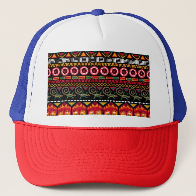 African Style: Decorative Pattern Delight. Trucker Hat (Front)