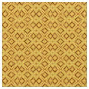 African style geometric pattern brown and mustard fabric