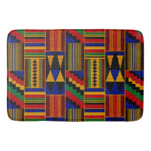 African Style Kente Cloth Bath Mat