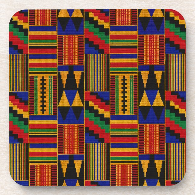 African Style Kente Cloth Coaster (Front)