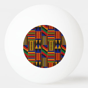 African Style Kente Cloth Ping Pong Ball