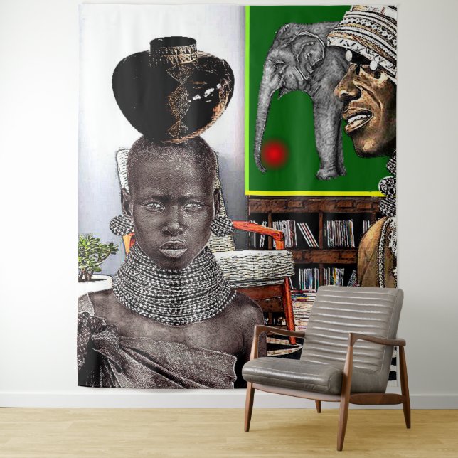 African Style Pop Art Tapestry (In Situ)