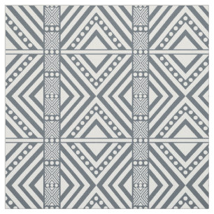 African Style Seamless Pattern. White Colour Fabric