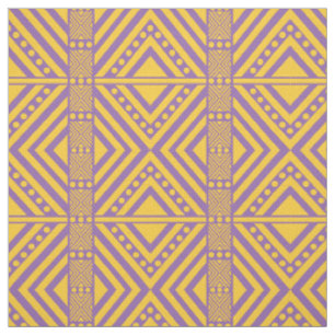 African Style Seamless Pattern. Yellow Colour Fabric