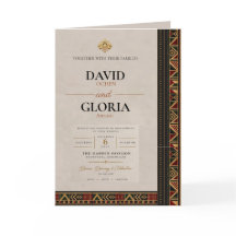 African Style Wedding Card