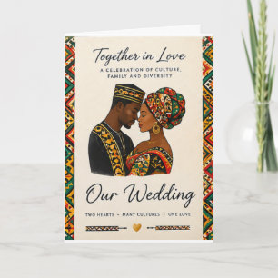 African style Wedding Welcome card