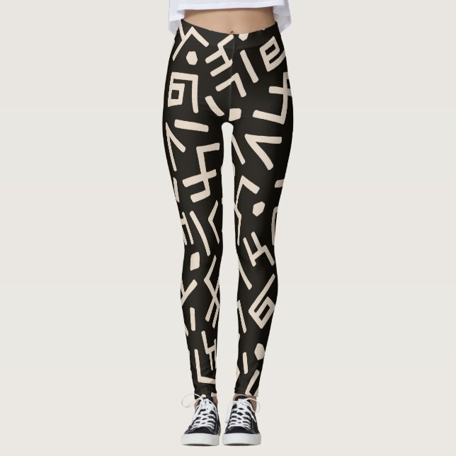 African Styles pattern Leggings (Front)
