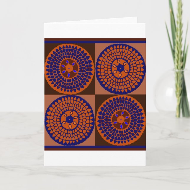 African Sunflower Basket Card (Front)