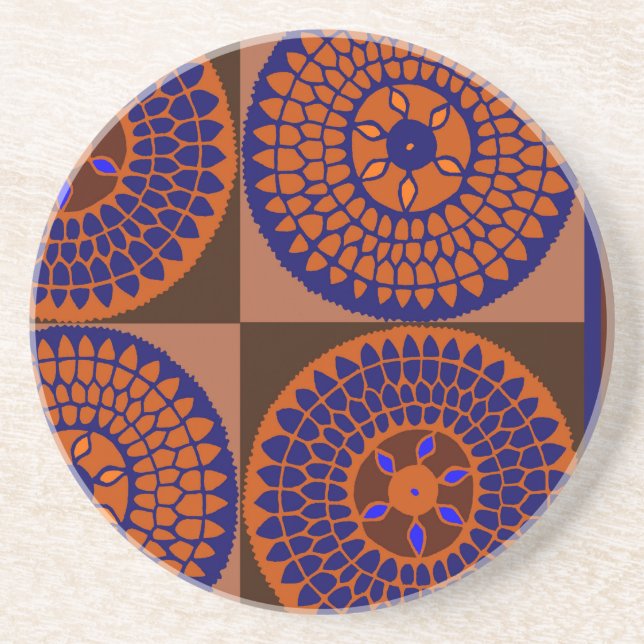 African Sunflower Basket Coaster (Front)