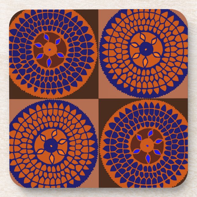 African Sunflower Basket Coaster (Front)