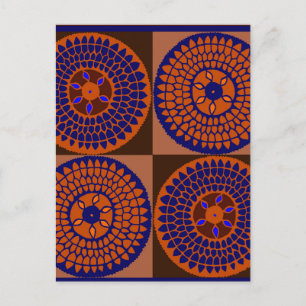 African Sunflower Basket Postcard