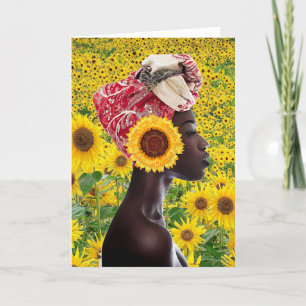 African Sunflower Card