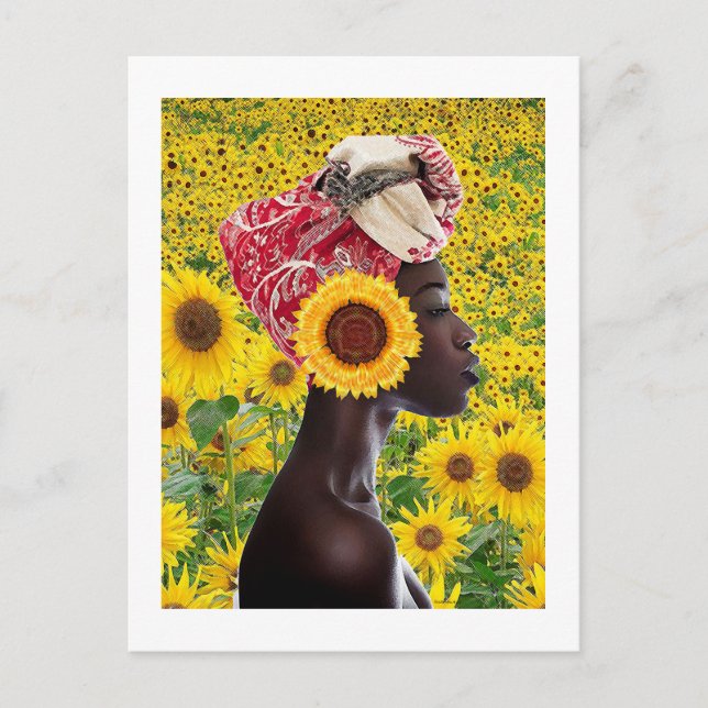 African Sunflower Postcard (Front)