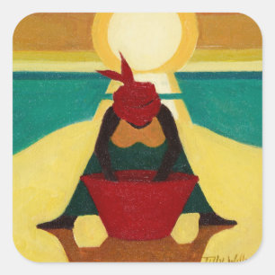 African Sunset 2009 Square Sticker