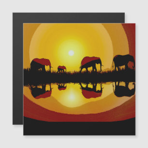 African Sunset Elephants