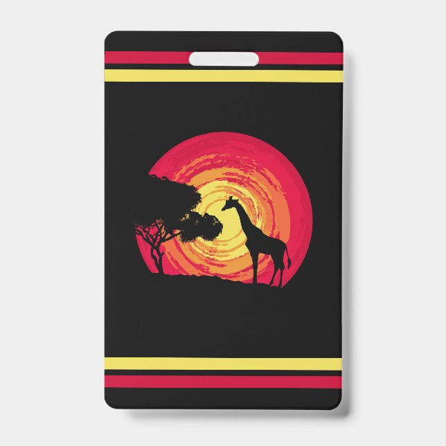 African sunset ID badge (Front)