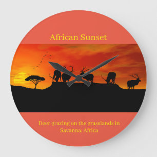 African Sunset image for Acrylic Wall Clock