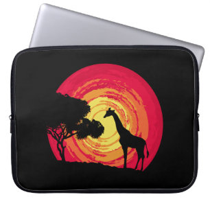 African sunset laptop sleeve