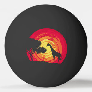 African sunset ping pong ball