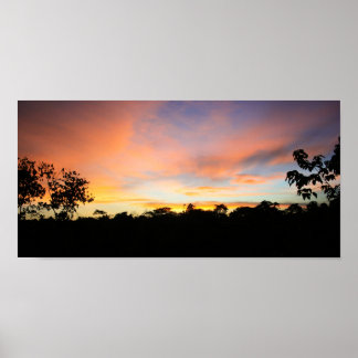 African sunset poster