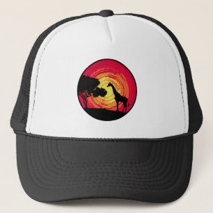African sunset trucker hat