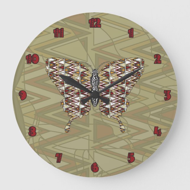 African Swallowtail Clock (Front)