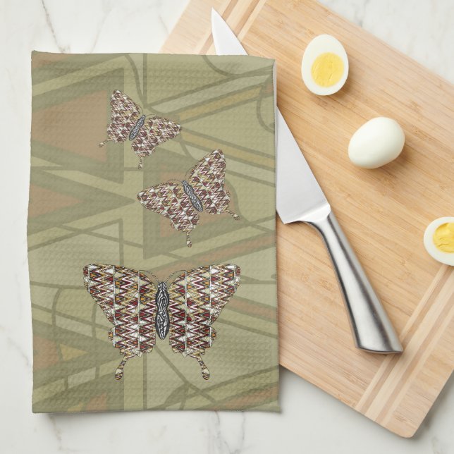 African Swallowtail Hand Towel (Quarter Fold)